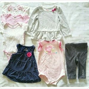 Lot of 7 - Baby Girl 18 Months Spring Clothes
